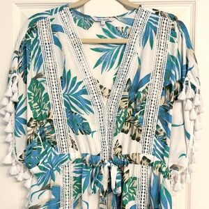 NWOT blue island Maxi Coverup